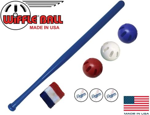 Wiffle Ball and Bat Set--Limited Edition Team Bundle: Exclusive Blue Bat, Official Wiffle Color Balls, Wrist Band, Bat Handle, Stickers All in Team Colors! in Saudi Arabia