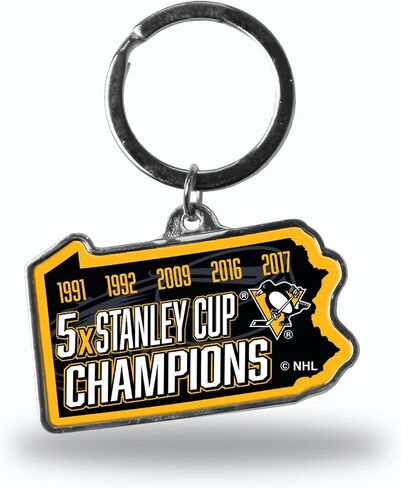 سلسلة مفاتيح على شكل ولاية ريكو إندستريز NHL Pittsburgh Penguins Champ State in Saudi Arabia