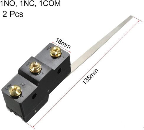 Uxcell 2 قطعة Z-15HW24-B 1NO + 1NC مفاتيح عمل صغيرة من أسلاك الفولاذ الطويلة in Saudi Arabia