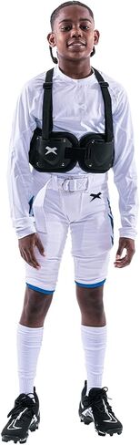 واقي أساسي قابل للتعديل لكرة القدم من Xenith - معدات حماية للضلع وأسفل الظهر للرياضات عالية التأثير - مادة ذات فتحات تهوية تتكامل مع وسادات الكتف - مقاسات صغيرة (شبابية) وكبيرة (جامعة) in Kuwait