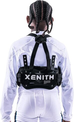 واقي أساسي قابل للتعديل لكرة القدم من Xenith - معدات حماية للضلع وأسفل الظهر للرياضات عالية التأثير - مادة ذات فتحات تهوية تتكامل مع وسادات الكتف - مقاسات صغيرة (شبابية) وكبيرة (جامعة) in Kuwait