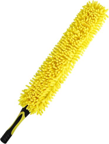 Flexible Fan Blade Cleaner Microfiber Duster, Washable Hand Duster for High Ceiling, Removable & Bendable Brush Head Fits All Extension Poles with Standard US Acme Thread (Pole Sold Separately) in Saudi Arabia