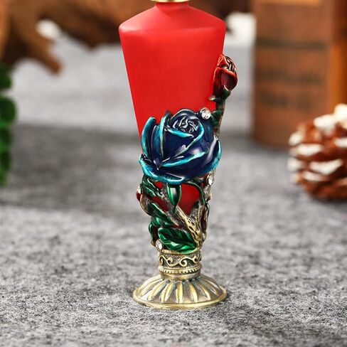 زجاجة عطر عتيقة فارغة، 30 مل زجاجات عطر مرصعة بالكريستال، زجاجة قطارة للزيوت العطرية، حاوية قابلة لإعادة الملء، زجاجة زجاجية مزخرفة لديكور المنزل، هدية للنساء والفتيات in Saudi Arabia