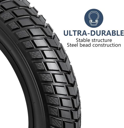 YUNSCM 2-PCS 20" Heavy Duty Fat Bike Tires 20x4.0/98-406 60TPI and 20" Bike Tubes Schrader Valve Compatible with Mountain/Off Road E-Bike 20 x 4.0 Bicycle Tires and Tubes (YS-910) in Saudi Arabia