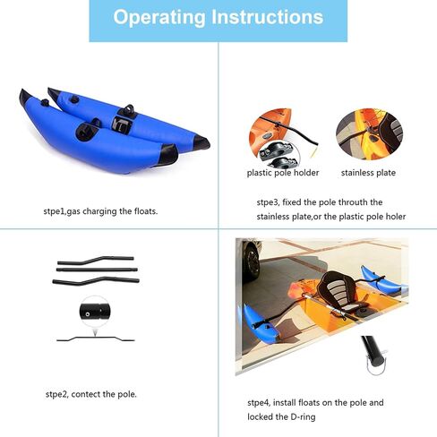 Kayak Outrigger Stabilizer, Portable PVC Kayak Outrigger Kit, Inflatable Kayak Stabilizer Easy To Install Outrigger Canoe, Canoe Stabilizer for Floating Balancing Boat in Saudi Arabia