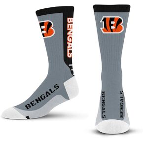 FBF - NFL Adult Team Logo Cool Grey Crew Dress Socks Footwear For Men And Women Game Day Apparel - Size Medium 5-10