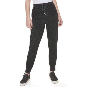 DKNY Women's Drawstring Glitter Comfortable Sportswear Jogger