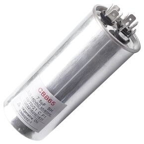 Seentech 45+5uF MFD 370 or 440 Volt AC CBB65 Dual Run Round Capacitor Replacement Part - Exact Fit for Condenser Straight Cool or Heat Pump Air Conditioner