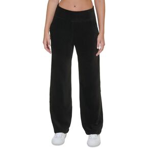 Calvin Klein Performance Women's Wide-Leg Velour Pants (Black, Large) in Saudi Arabia