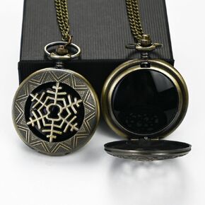 Natural Black Obsidian Scrying Mirror, Obsidian Feng Shui Mirror, Witches Mirror presents, Witchcraft kit Divination Tools (Pocket Watch-3)