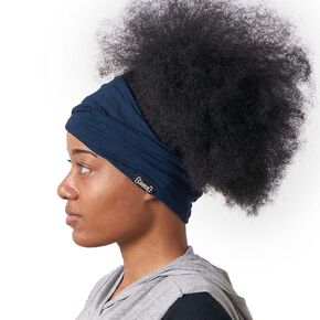 CHARM Headbands for Men Women Hair Band - Nurse Accessories for Work Sweat Band Elastic Athletic Head Wrap Black