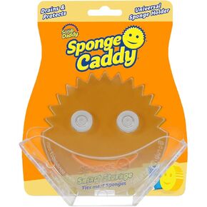 Scrub Daddy Sponge Holder - Sponge Caddy for Kitchen Organization - Self Draining, Dishwasher Safe & Universal Suction Sponge Holder for Sponges and Scrubbers (1 Count)