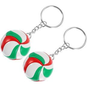 2pcs Volleyball Model Toy Wallet Keychain Volleyball Player Volleyball Key Charm Pendent Keychain Volleyball Keychain Bulk Cars Toy Locket Alloy Girl Hanging Keychain Backpack