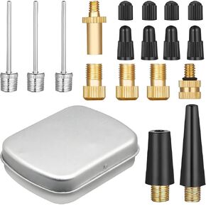 Schrader to French Style Valve Adapter, Ball Pump Needles Schrader Valve Adapter, Bike Valve Adapter French Style Valve Adaptor Bike Air Pump Adapter for Sports Balls Air Pump Valve Cap for Valve Pump