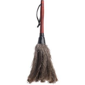 Redecker Ostrich Feather Duster with Varnished Wooden Handle, 35-3/8-Inches