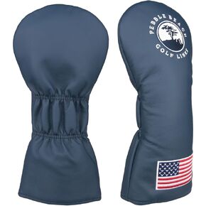OGECLF Blue Leather with Embroidery Golf Club Driver Fairway Wood Hybrid Head Covers 1 3 5 UT Covers