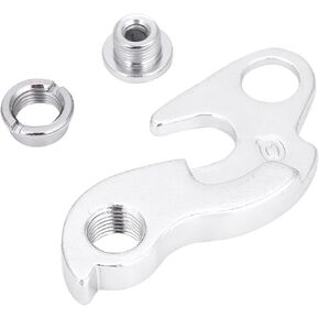 Bicycle Tail hook1pc Cycling Bicycle Aluminium Alloy Rear Gear Mech Derailleur Hanger Hook Dropout Frame (Silver)(002)