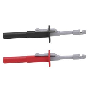1 Set Wire Piercing Probe Pins Testing Kit Automotive Diagnostic Test Leads Clip Puncture Test Hook Pins Wire Piercing Probe Clip with 4mm Jack J.30020 Red Black