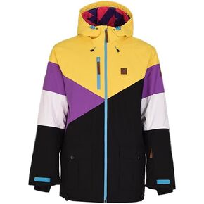 Fresh Pow Snowboard & Ski Jacket Men | Yellow, Purple, Black | Waterproof, Breathable &Insulated | Recycled Polyester