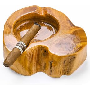 Wooden Cigar Ashtrays for Cigar Lovers Irregular Ashtray with Unique Shape & Design Great Gift for Men Great Decor for Home Office or Bar