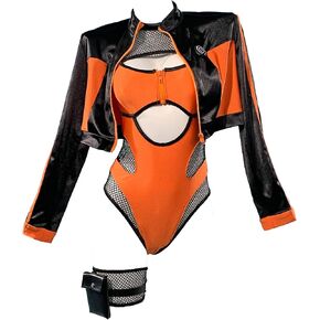 بدلة سباحة نسائية من Haikyuu Ninja Cosplay قطعة واحدة بدلة استحمام ذات فتحة شبكية وسترة قصيرة in Kuwait