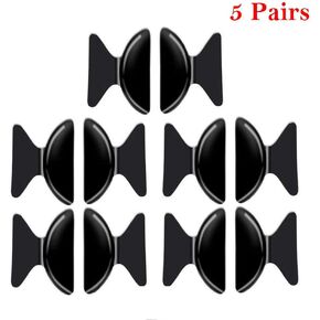 AKOAK 5 Pairs Black Nose Pads 1.8mm Non-Slip Silicone Nose Pad Cushions for Eyeglasses