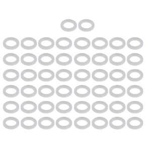 uxcell Silicone Flat Washers 24mm OD 16mm ID 3mm Thickness Sealing Gasket for Faucet Pipe Water Hose, White, Pack of 50