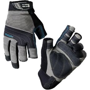 Sailing Gloves - 3-Finger Dexterity with Better Grip, Neoprene and Padded Knuckles, Reinforced Pressure Points