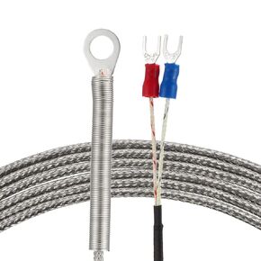 uxcell K Type Thermocouple Temperature Sensor Probe with 1M Cable 6mm Hole Spring 32-1112F/0-600C