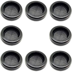 4/5" ID 1" Drill Hole Rubber Grommets Firewall Hole Plugs Wire Protection(Round, 8 Pcs)