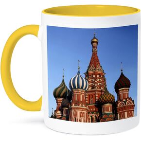 3dRose Russia, Moscow. St Basils Cathedral In Red Square Mug, 11 oz, Black in Saudi Arabia