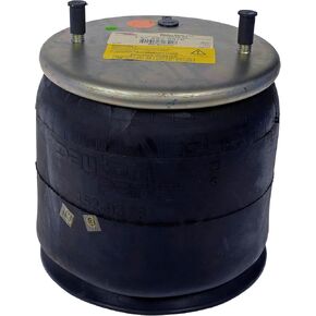 452-9376L Air Spring, Rolling Lobe, Composite Piston, 8" Static Height, 8.92" Top Plate Diameter, 9.53" Piston Diameter, Two Stud One Hole Top Plate, Two Stud Piston