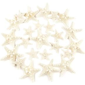 24 PCS Starfish, Mixed Starfish 1" to 2" and 2" to 3" Knobby Starfish Natural Seashells Starfish Perfect for Wedding Decor Beach Theme Party, Home Decorations, DIY Crafts, Fish Tank