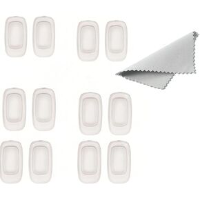 Push in Sunglasses Nose Pads,6 Pairs Glasses Nose Pieces Soft Silicone Snap in Nose Guards,Eyeglass Replacement Nose Bridge Pads for Costa Maui Eyewear Frame(14mm,Square/Rectangle)