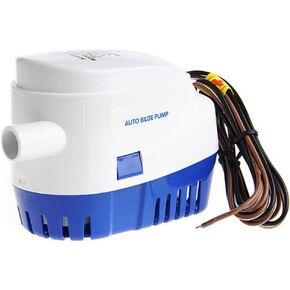 12V 1100GPH Boat Marine Automatic Submersible Auto Switch Bilge Water Pump for Caravan Camping Marine Fishing Boat Small Swimming Pool and Fountains