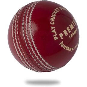 كرة الكريكيت Cricnix Premier من الجلد الأحمر، 5.5 أونصة (عبوة واحدة/3 عبوات/6 عبوات) لمباراة كبار السن