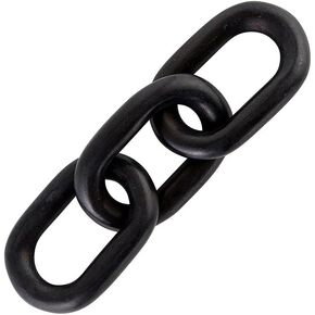 Santa Barbara Design Studio Home Décor Pure Design - Carved Marble Chain Link Décor, 13 x 4-Inch, Black