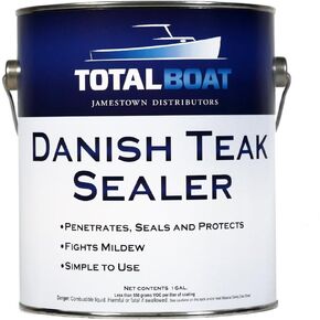 TotalBoat Danish Teak Sealer - Marine Grade Wood Sealer Oil for Boat Decks, Trim and Indoor & Outdoor Teak Furniture