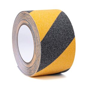 Grip Tape 3 Inch x 33 Ft, Black & Yellow Anti Slip Tape for Stairs, Heavy Duty Anti Slip Traction Tape, Waterproof Grip Tape Safety Non Skid Roll for Outdoor, Indoor, Stair, Step, Ramp