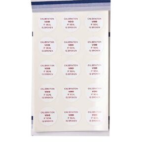 Brady TL-PK-2 0.8" Diameter, B-351 Tamper Resistant Vinyl, Red on White Circle Seals, Legend "Calibration Void If Seal is Broken" (Pack of 300)