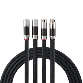 Pair HiFi XLR Cord, 3.3FT Balanced, 3Pin Microphone Cable Male-Female Mic XLR Cable, Rhodium-Plated Contacts, Silver-Plated Conductor, Multiple Shield, for Real HiFi System, Audiophiles