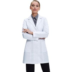 Tailored Fit Lab Coat for Women, Snap Closing, Two Hip Pockets, White in Saudi Arabia