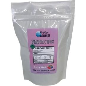 Vitamin C Juice Powder | 1000 mg Vitamin C as Ascorbic Acid per Serving | Berry Blast Flavor | No Added Sweetener | 150 Servings