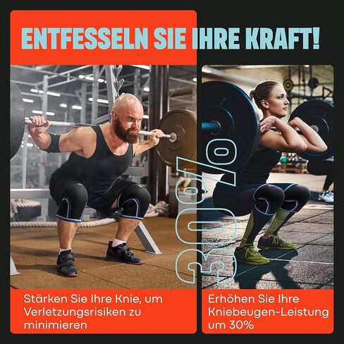 Mava Sports Knee Compression Sleeve & Knee Sleeves for Weightlifting Men & Women - 7mm Neoprene for Cross Training WOD, Gym, Squats & Weightlifting in Kuwait