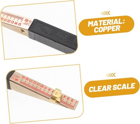 أداة لقياس فجوة سمك أداة قياس ثقب التفتيش مسطرة لحام المنزل إسفين باب النار قياس فجوة أدوات اللحف ملحقات قياس الملمس منشار الطاولة النحاس النقي in Kuwait