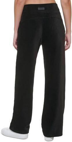 Calvin Klein Performance Women's Wide-Leg Velour Pants (Black, Large) in Saudi Arabia