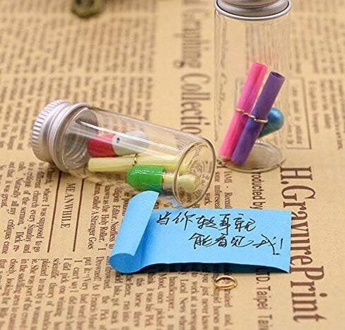 XINGZI 12 قطعة 5 مل من الزجاج الشفاف لطيف وقوي زجاجات الزينة قوارير علب الجرار الأنبوبية مع غطاء ألومنيوم لمستحضرات التجميل لتوزيع عينة رسالة ومساحيق الزيوت العطرية التي ترغب في التخزين in Saudi Arabia