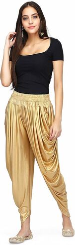 AHHAAAA مزيج لامع ومريح من Dhoti Pants اليوغا واللياقة البدنية ملابس نشطة للنساء للرقص in Kuwait