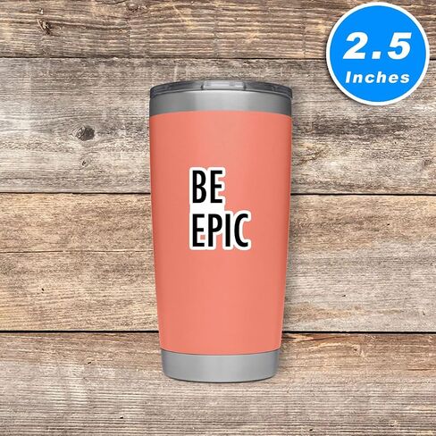 ملصقات اقتباسات تحفيزية Be Epic (4 عبوات) - ملصقات كمبيوتر محمول - ملصق فينيل مقاس 2.5 بوصة - كمبيوتر محمول، هاتف، كمبيوتر لوحي من الفينيل S214657-P-4 in Saudi Arabia