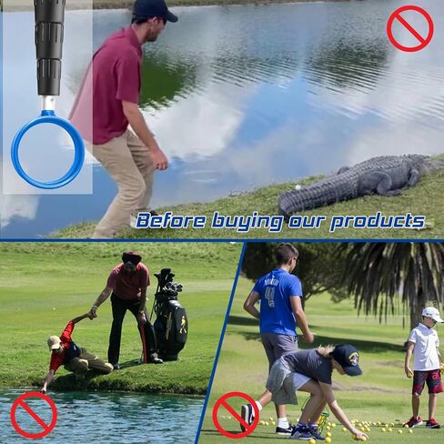 prowithlin Golf Ball Retriever, 6/9/12/15/18ft Aluminum Alloy Golf Ball Retriever Telescopic Golf Accessories Golf Gift for Men in Kuwait